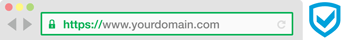 Your Visitors will see the Green Padlock and your verified Business details Business Validated